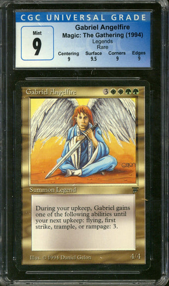 compare product 1994 Magic the Gathering Legends Gabriel Angelfire CGC 9