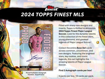 compare product 2024 Topps Finest MLS Soccer Hobby 8 Box Case