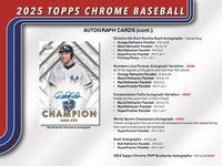 2025 Topps Chrome Baseball Hobby