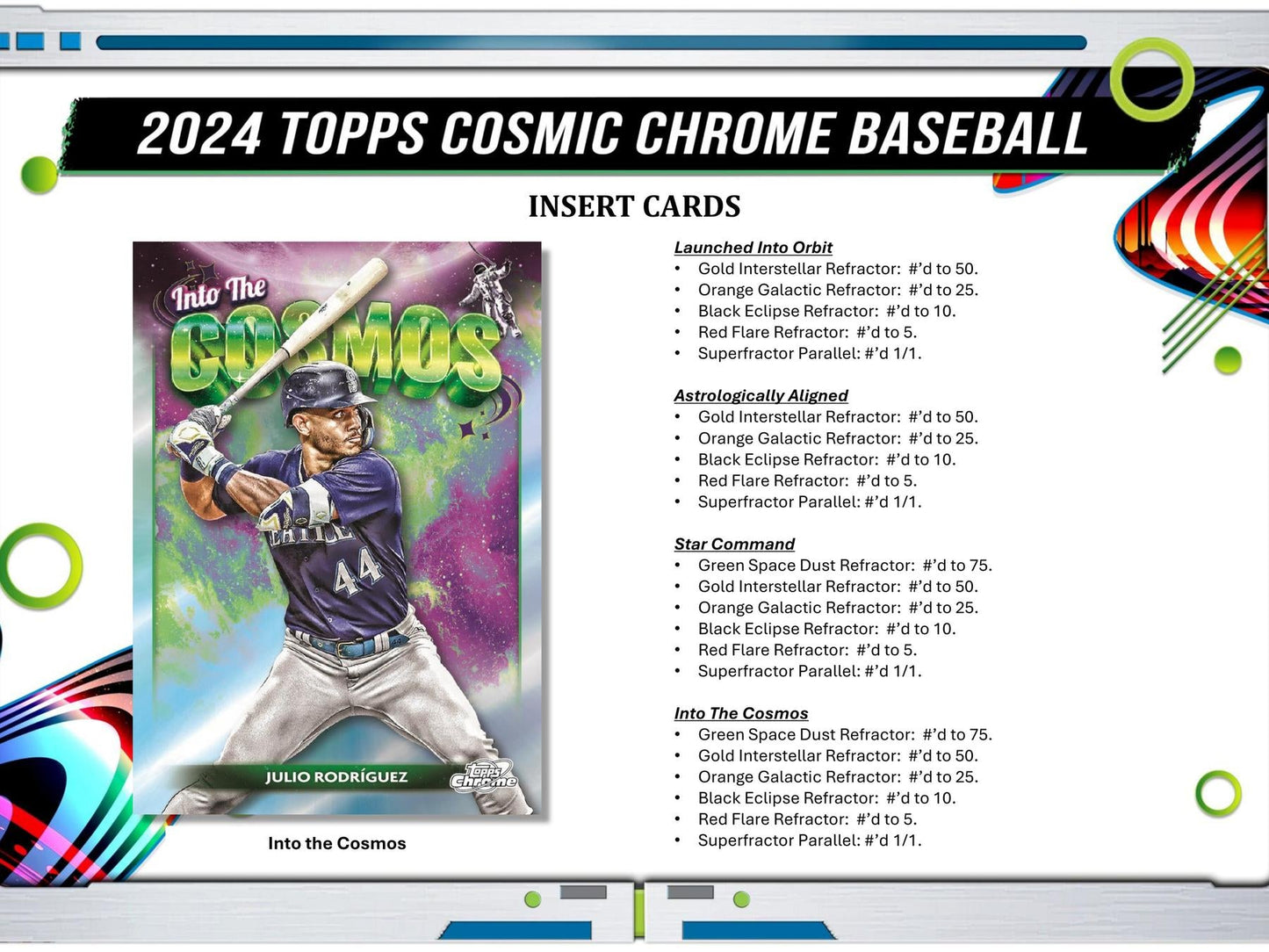 2024 Topps Cosmic Chrome Baseball Hobby Pack