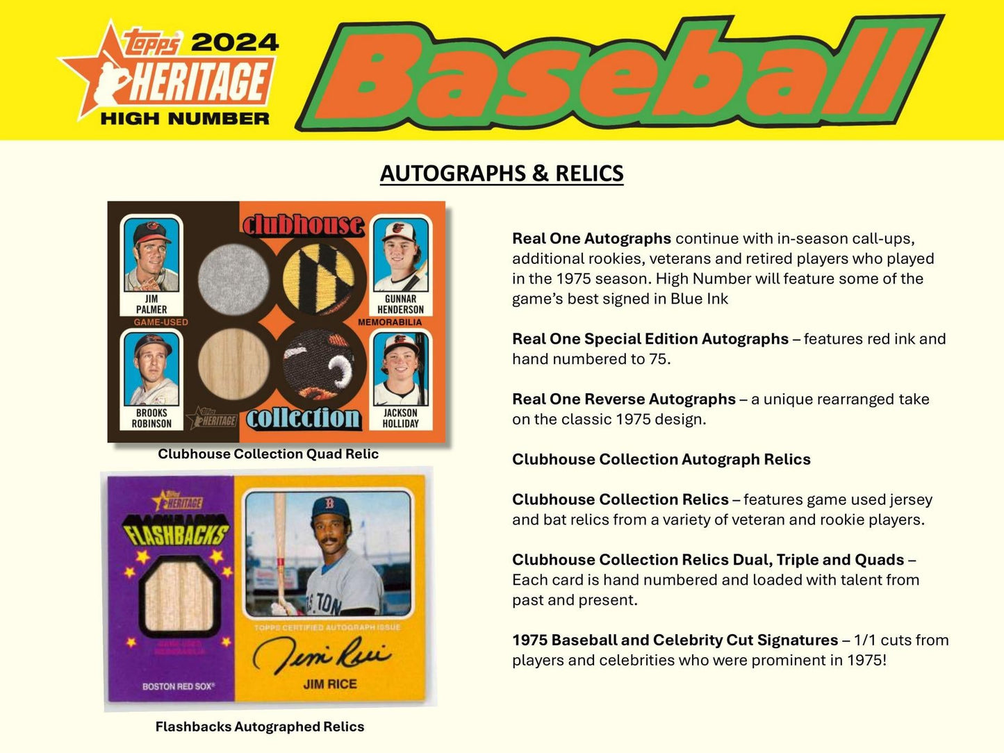 2024 Topps Heritage High Number Baseball Hobby Pack