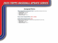 2025 Topps Update Series Baseball 7-Pack Blaster