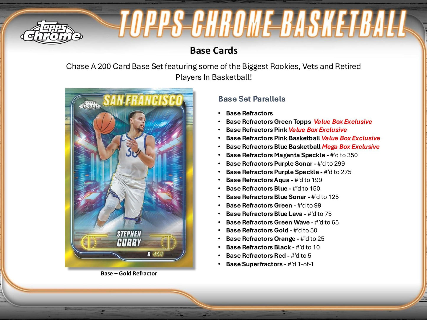 2024/25 Topps Chrome Basketball 8-Pack Blaster