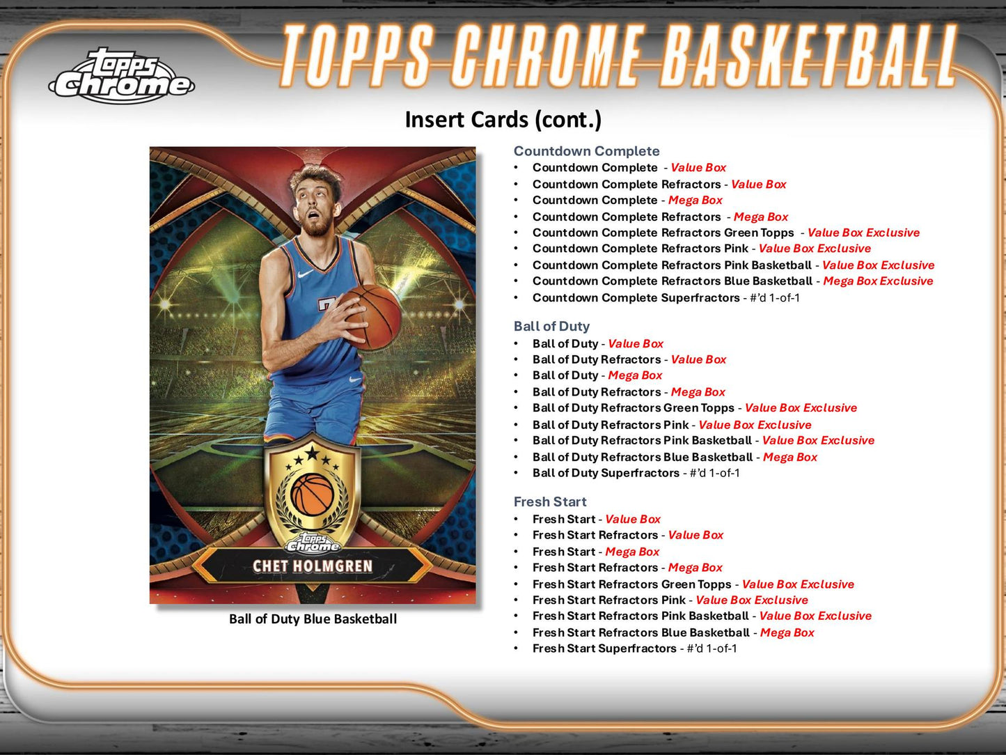 2024/25 Topps Chrome Basketball 8-Pack Blaster
