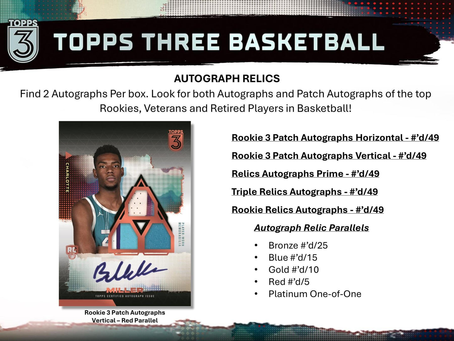 2023/24 Topps Three Basketball Hobby