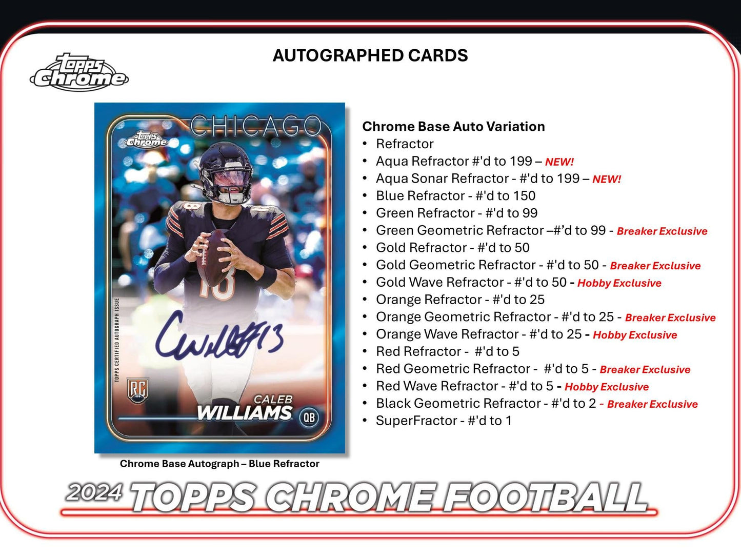 2024 Topps Chrome Football Hobby Pack