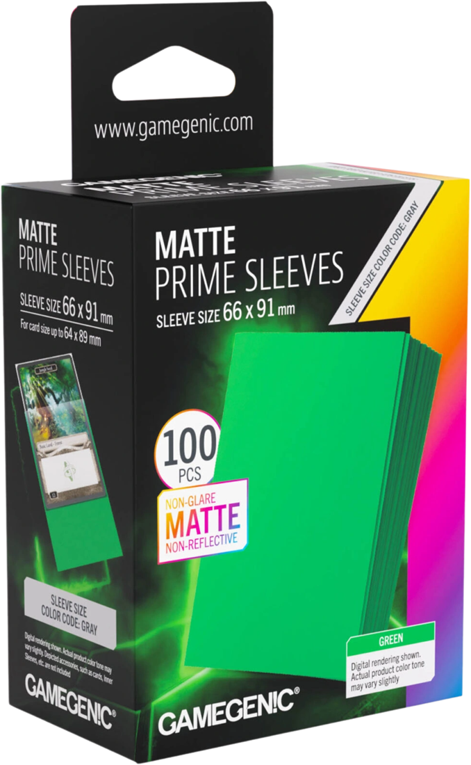 Gamegenic Card Sleeves - Matte Prime Green (100)