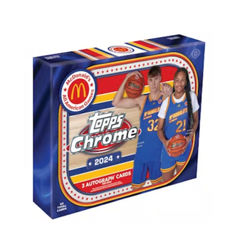 compare product 2024 Topps McDonalds All-American Chrome Basketball Hobby 12 Box Case