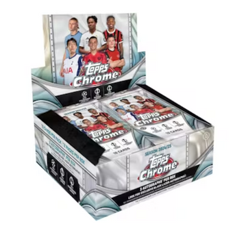 compare product 2024/25 Topps Chrome UEFA Club Competitions Jumbo Hobby Box