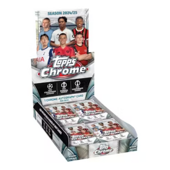 compare product 2024/25 Topps Chrome UEFA Club Competitions Hobby 12 Box Case