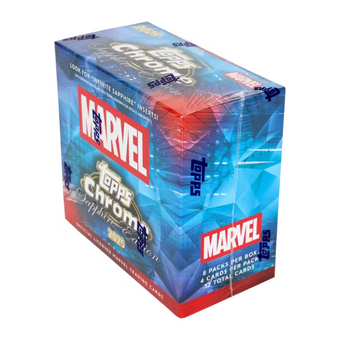compare product 2025 Topps Marvel Chrome Sapphire Hobby Box