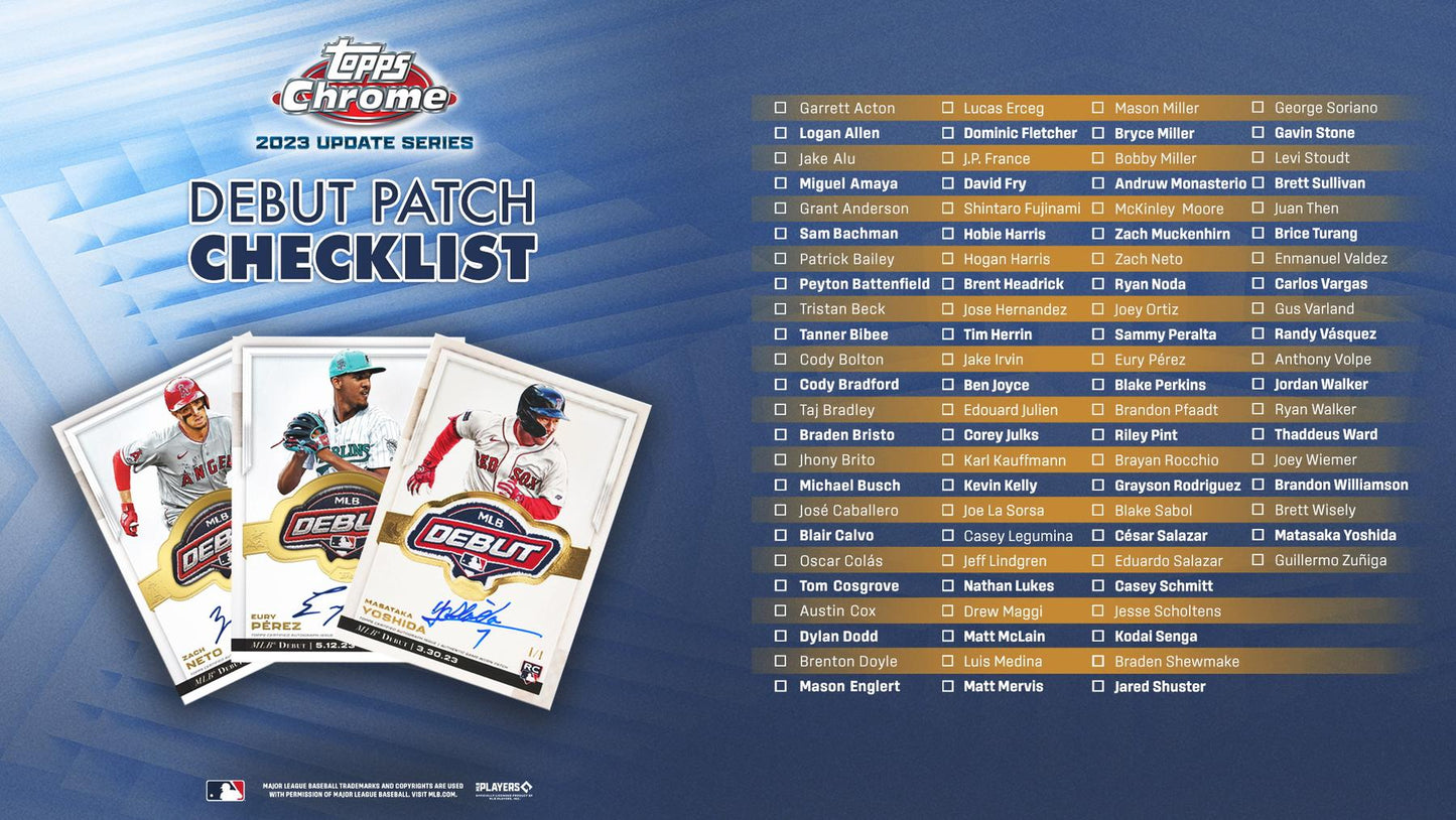 2023 Topps Chrome Update Series Baseball Hobby Jumbo Pack