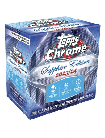 compare product 2023-24 Topps Chrome UEFA Club Competitions Sapphire Box