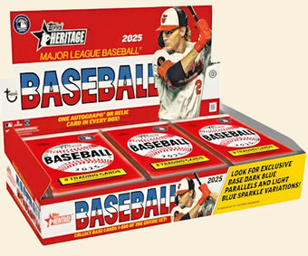 compare product 2025 Topps Heritage Baseball Hobby Box