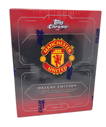 compare product 2024-25 Manchester United Chrome Hobby Breaker Case