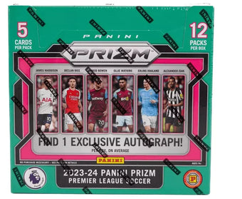 compare product 2023-24 Panini Prizm Premier League Soccer Hobby International 12 Box Case