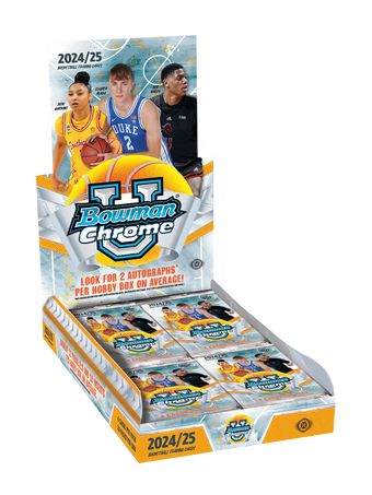 compare product 2024-25 Bowman Chrome University Basketball Hobby 12 Box Case
