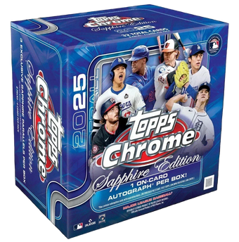 compare product 2025 Topps Chrome Sapphire Baseball Hobby Box