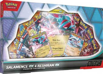 compare product Pokemon Salamence ex Reshiram ex Premium Collection Box 6 Box Case