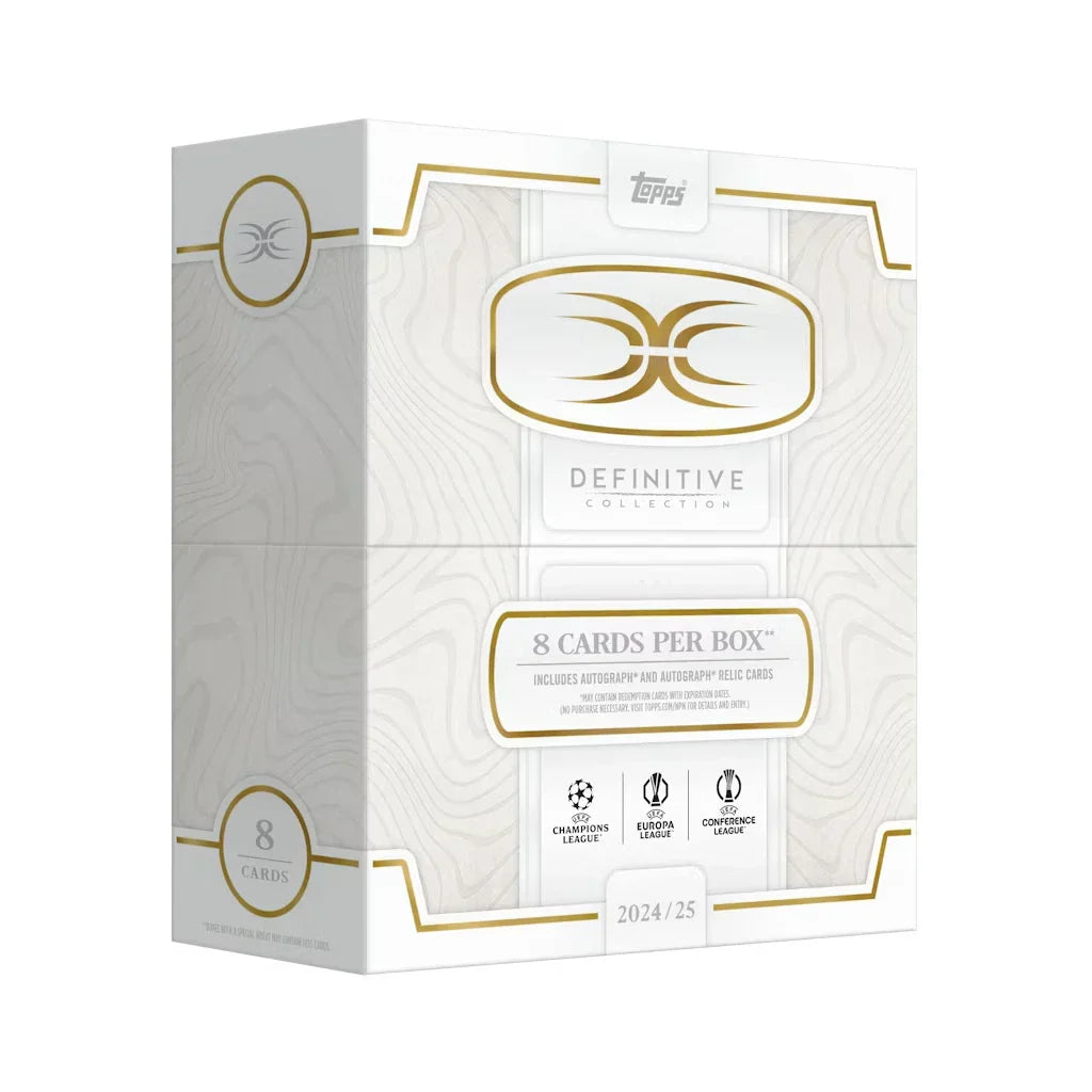 2024-25 Topps Definitive UEFA Club Competitions Soccer Hobby 3 Box Case