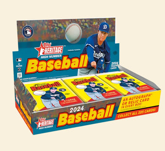 compare product 2024 Topps Heritage High Number Baseball Hobby Box