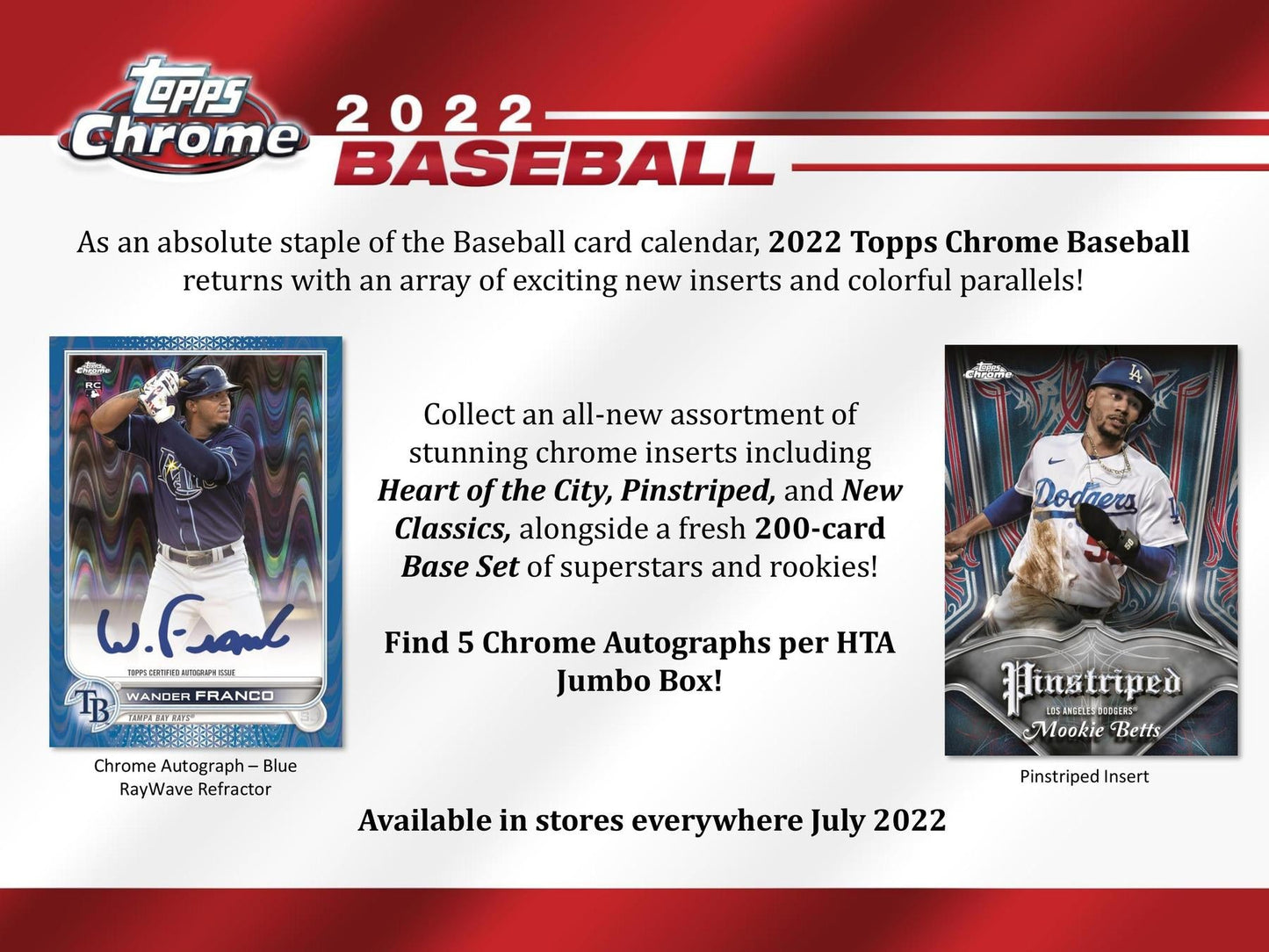 2022 Topps Chrome Baseball Hobby Jumbo Pack