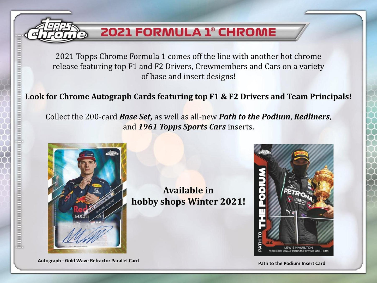 2021 Topps Chrome F1 Formula 1 Racing Hobby