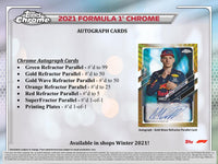 2021 Topps Chrome F1 Formula 1 Racing Hobby