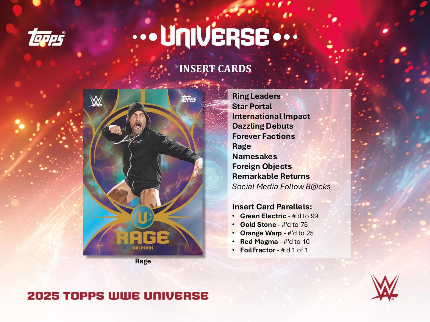 2025 Topps WWE Universe Wrestling Hobby